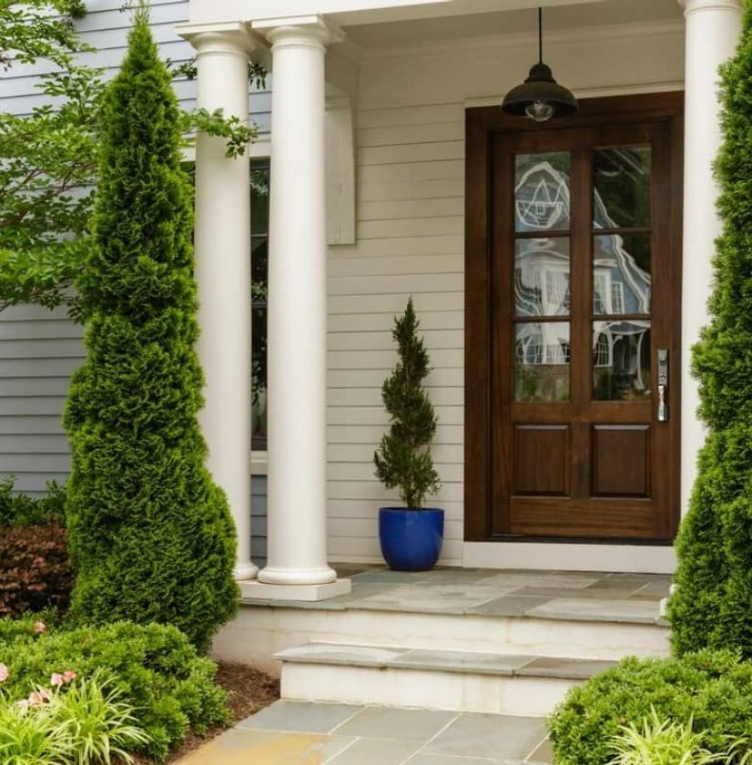 home with beautiful doorway