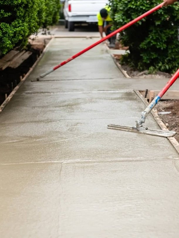 concrete driveway installation