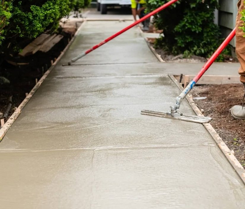 concrete pouring process