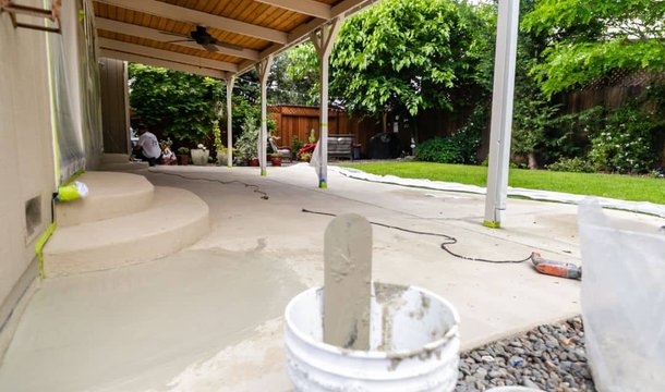 stamped concrete project