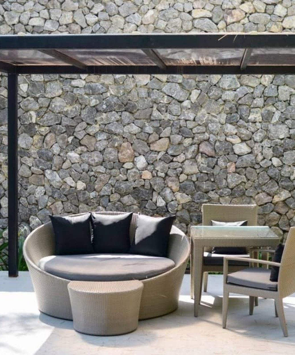 beautiful concrete patio